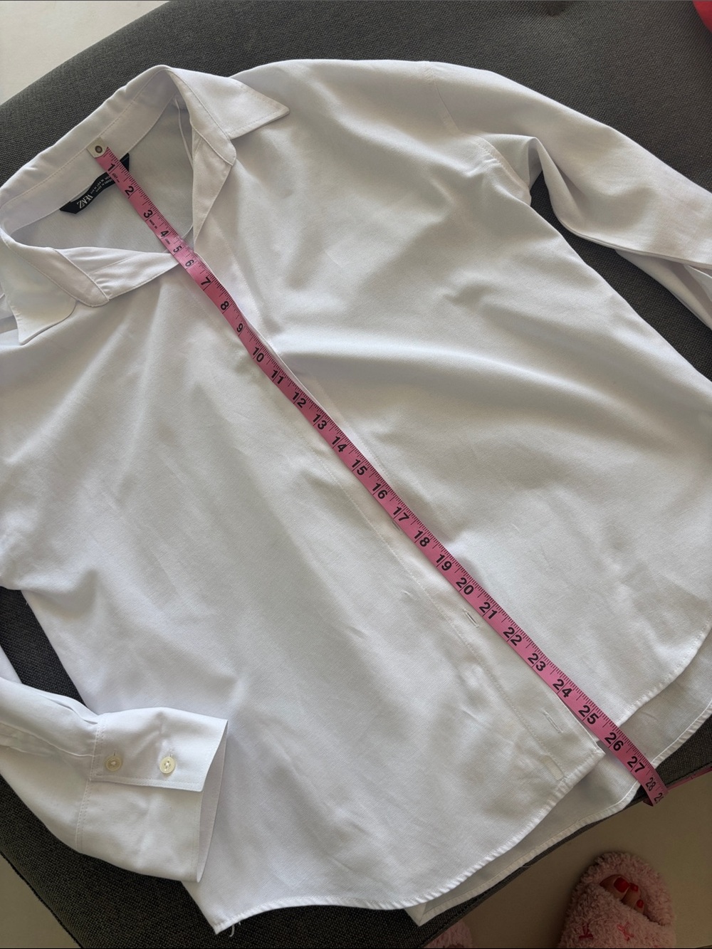 Zara Women’s Poplin White Button-Down Shirt Size Medium - Picture 5 of 9